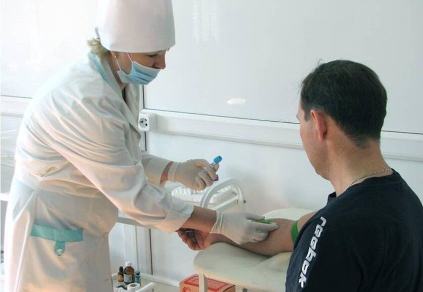amostragem de sangue para testes de parasitas