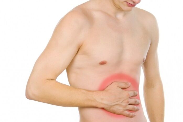 dor abdominal devido a parasitas